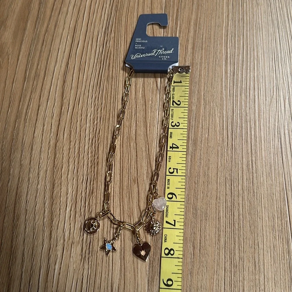 Universal Thread Gold Charm Necklace - Picture 7 of 9